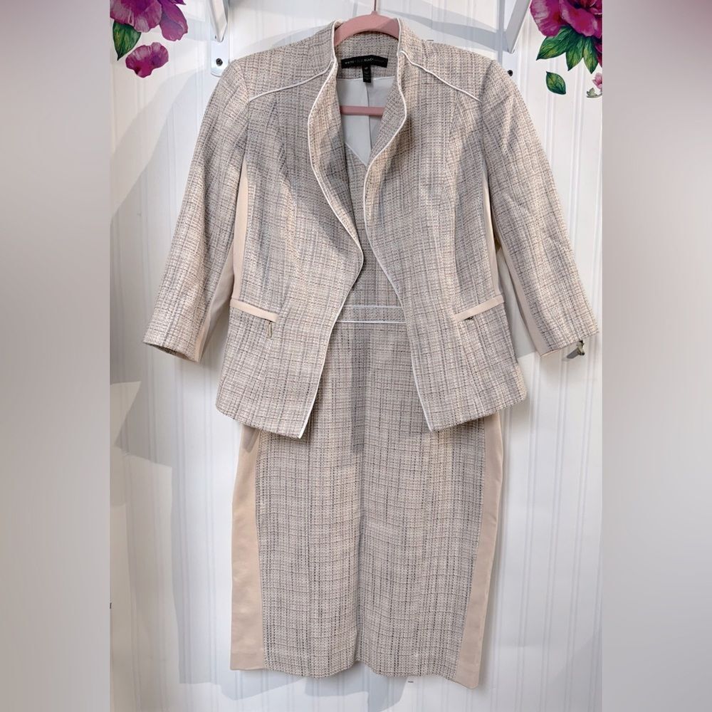 White House Black Market Women's Tweed Jacket/Dress set *SIZE: 4/6P